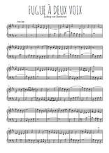 Téléchargez l'arrangement pour piano de la partition de Fugue à deux voix en PDF